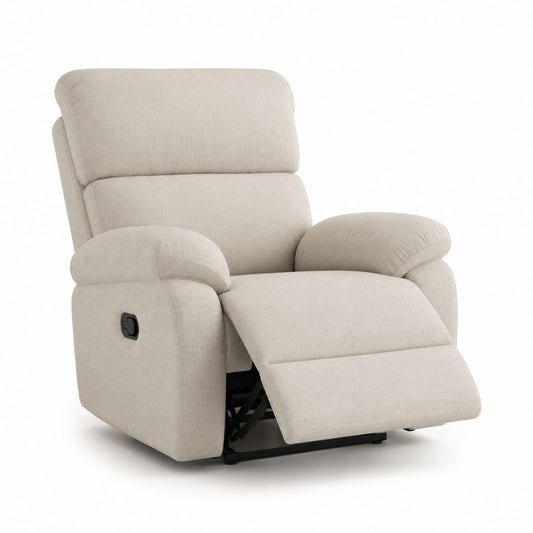 Relaxsessel mit manueller Liegefunktion Beige Polyester 90 x 95 x 102 cm